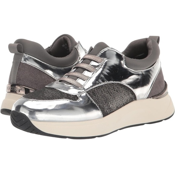 Kenneth Cole Reaction Women's Women's Christal Sneaker, Grey Size 7 New in Box - Picture 3 of 6